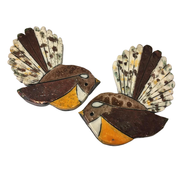 Ceramic Native Fantail Bird Ceramic Kezia Rose
