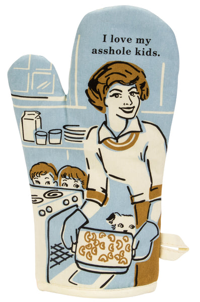 Love My Asshole Kids Oven Mitt Oven Mitt BlueQ