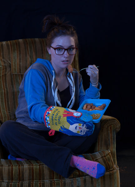 Most Likely To Microwave Oven Mitt Oven Mitt BlueQ
