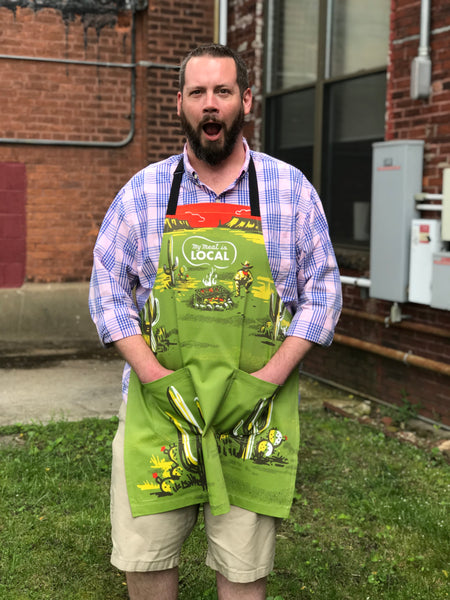 My Meat Is Local Apron Apron BlueQ
