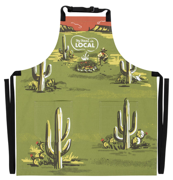 My Meat Is Local Apron Apron BlueQ