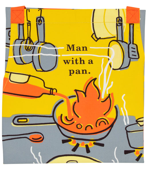 Man With A Pan Apron Apron BlueQ