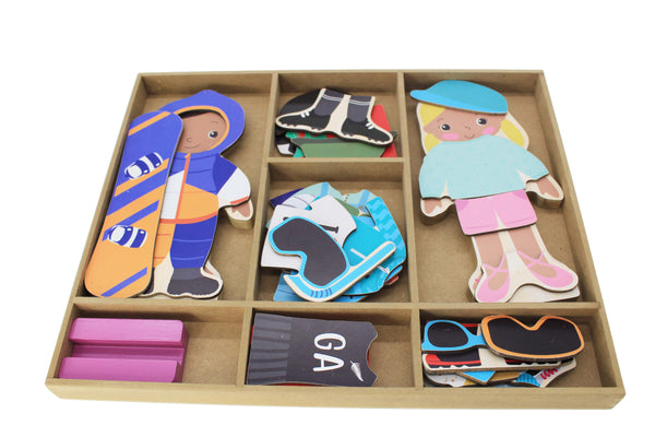 Kiwi Kids Wooden Dress Up Set - Tane & Ruby Game Moana Road