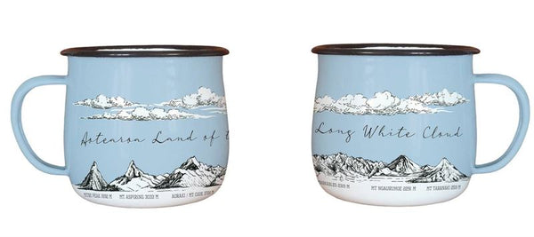 NZ Mountains Enamel Mug Mug Wolfkamp & Stone