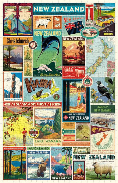 New Zealand Images 500 Piece - Vintage Puzzle Puzzle Cavallini & Co