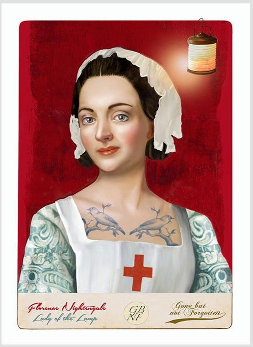 Impresión En Lienzo Florence Nightingale 60x90 Cm - Arte Decorativo Sin Marco Para Paredes
