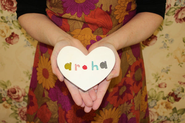 Aroha Heart Tile Wall Art M Ceramics