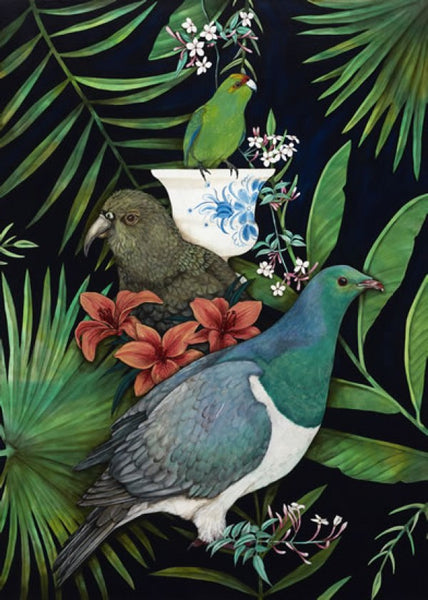 Kakariki's Vase - Kathryn Furniss - Art Print Art Print Kathryn Furniss