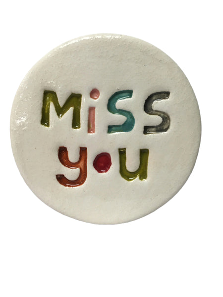 Disc- Miss You Wall Art M Ceramics