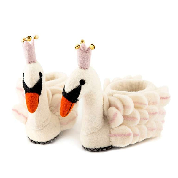 Odette Swan Children Slippers Slippers Sew Heart Felt 2-3 Yrs