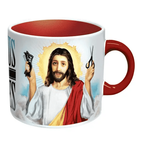 Jesus Shaves - Disappearing Mug Heat Reactive Mug The Unemployed Philosophers Guild