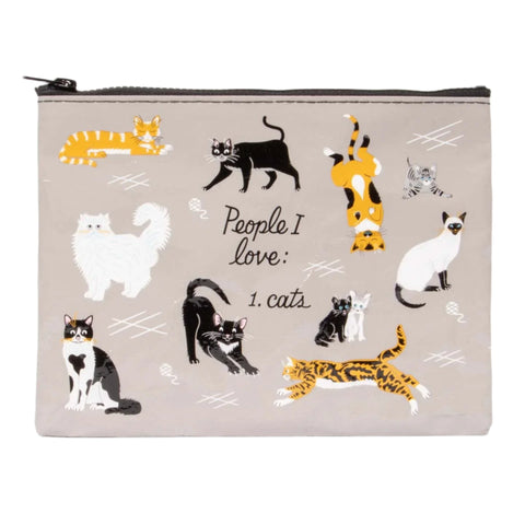 People I Love: Cats- Zipper Pouch Zipper Pouch BlueQ