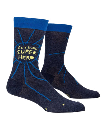 Actual Super Hero Men's Socks Socks BlueQ