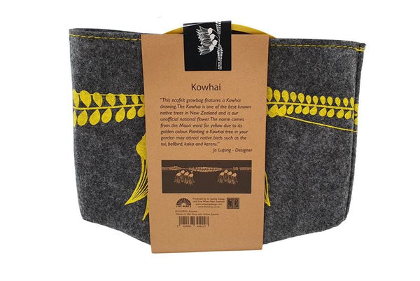 Yellow Kowhai Grey Ecofelt Grow Bag