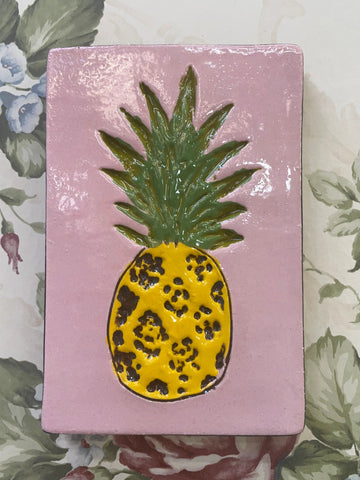 Pineapple Ceramic Tile Wall Art M Ceramics