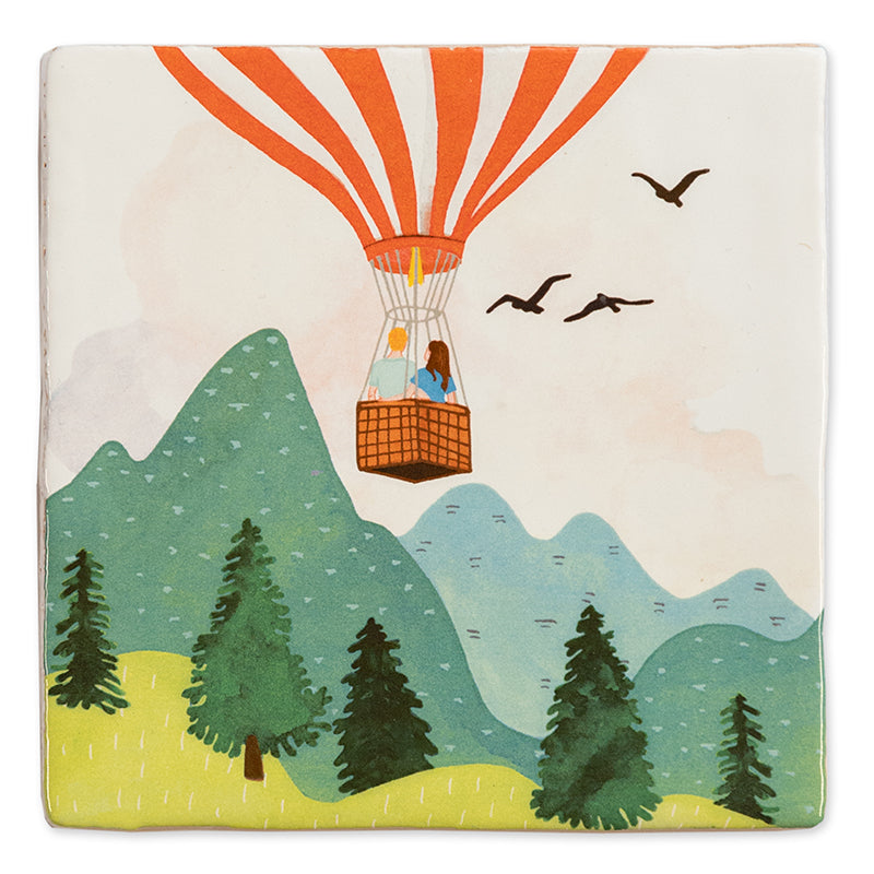 Up In The Air With You Ceramic Tile