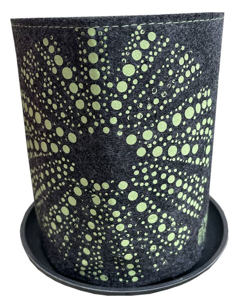 Kina Green On Grey Ecofelt Grow Bag