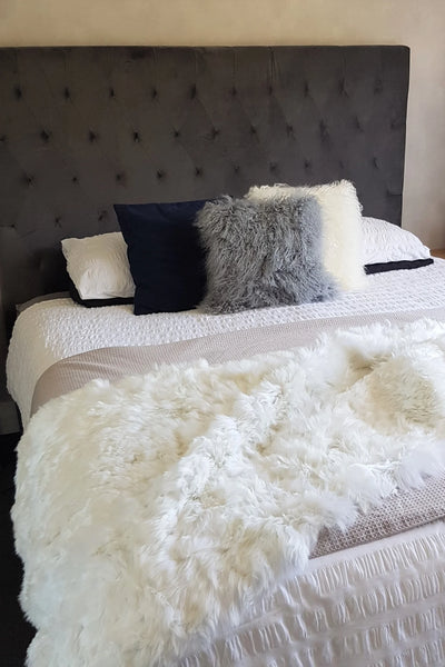 Suri Alpaca Bed Runner Bed Runner Fibre By Auskin White