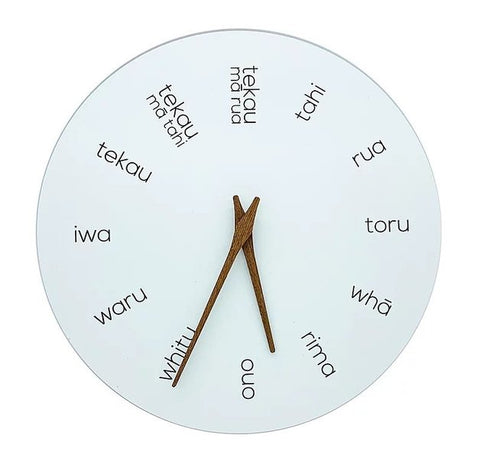 Wood Clock - Te Reo