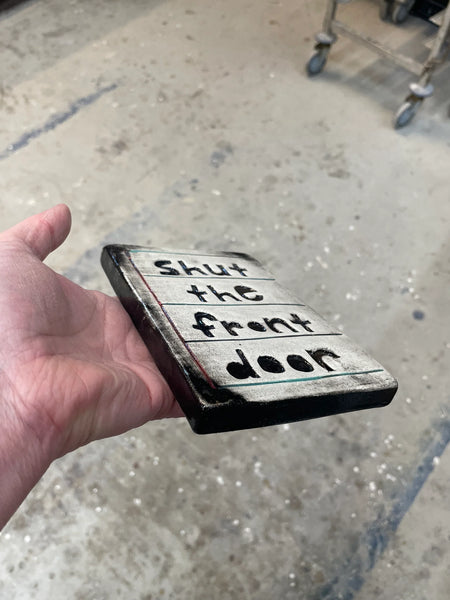 Shut The Front Door Tile Wall Art M Ceramics
