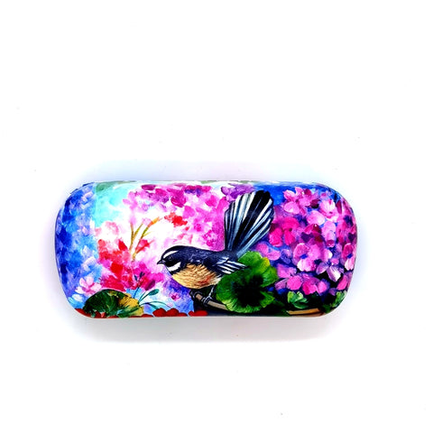 Sunglasses Case - Fantail in Flowers