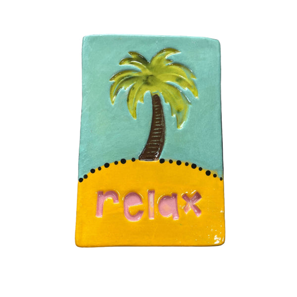 Relax Rectangle Tile Wall Art M Ceramics