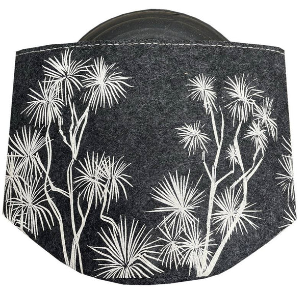 Ti Kouka White On Grey Ecofelt Grow Bag