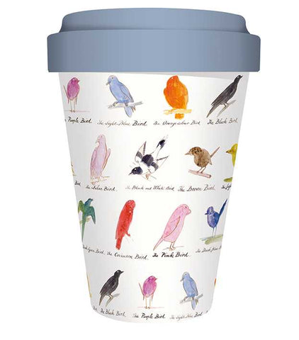 Birds- Bamboo Travel Mug