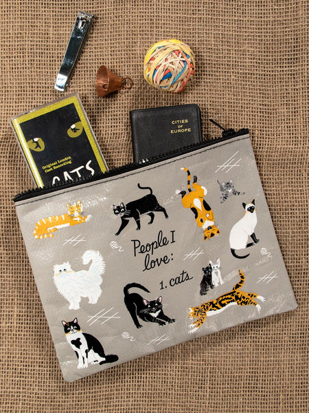 People I Love: Cats- Zipper Pouch Zipper Pouch BlueQ