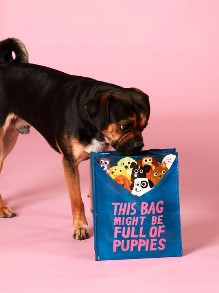 Bag Full of Puppies - Handy Tote Bag BlueQ