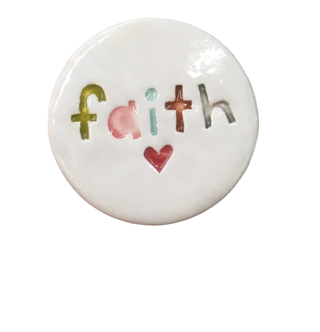 Faith Ceramic Disc Wall Art M Ceramics