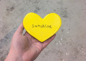 Sunshine Ceramic Heart Tile