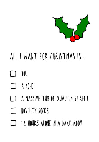 Card - All I Want For Christmas Is ...