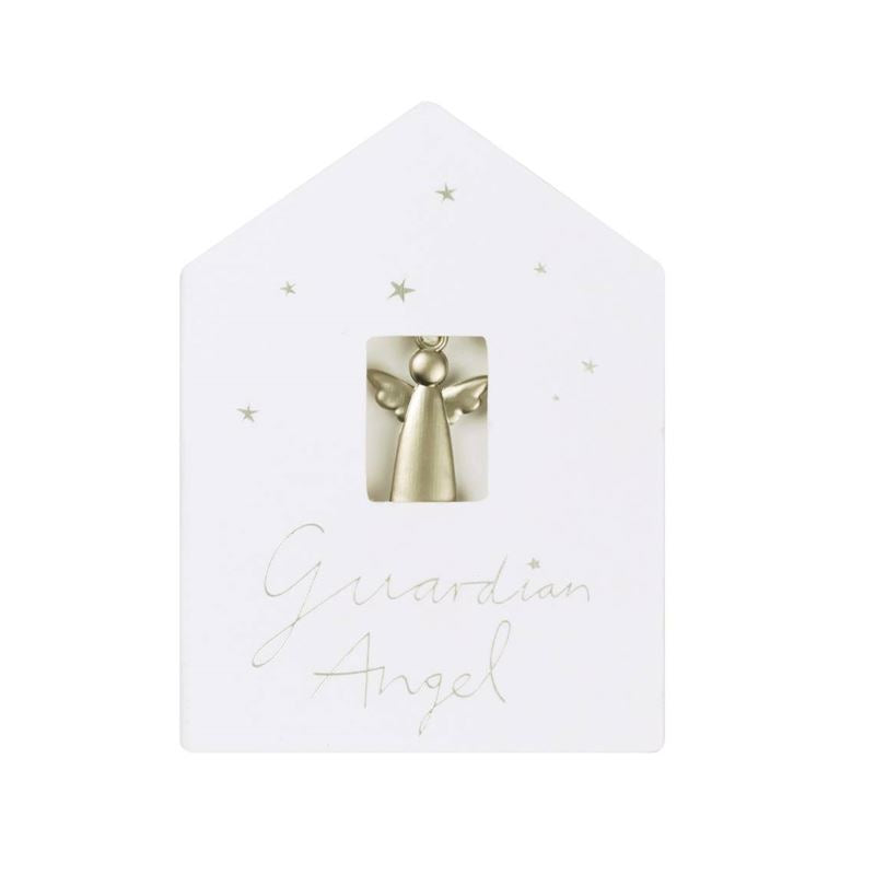 Silver Guardian Angel in a Card