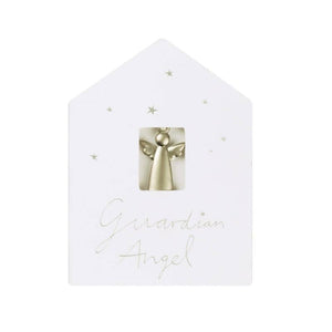 Silver Guardian Angel in a Card