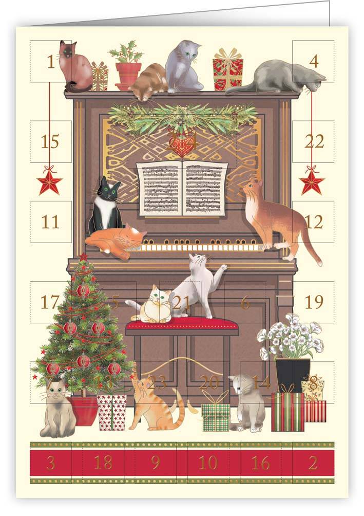 Card - Cats and Piano Advent Calendar