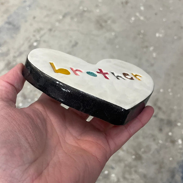 Brother Ceramic Heart Tile