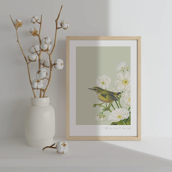 Birds & Botanics Rifleman A3 Print