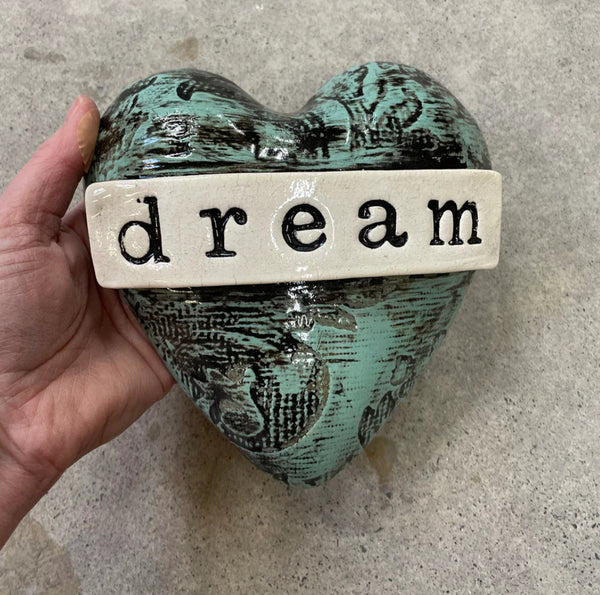 Dream Ceramic Puff Heart Wall Art M Ceramics