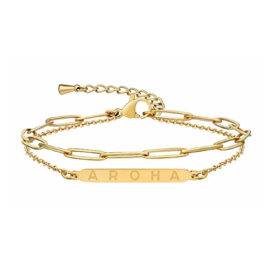 Aroha Double Chain Bracelet Bracelets Little Taonga