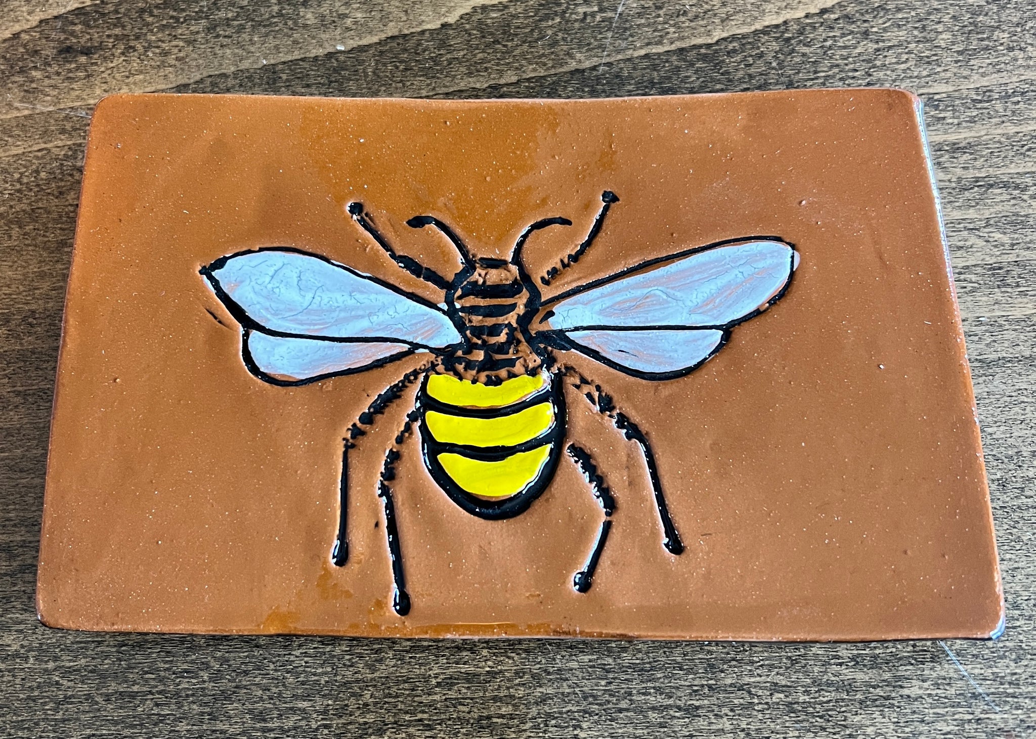 Bee Ceramic Tile Wall Art M Ceramics