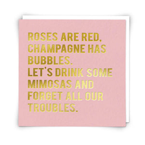 Card -Mimosas Greeting Card Redback Cards