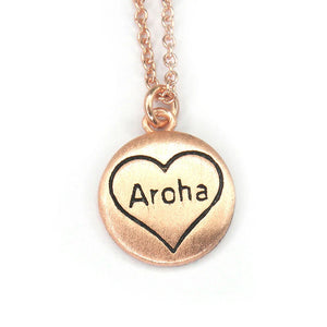 Aroha Necklace - Rose Gold or Silver Necklace Little Taonga Rose Gold