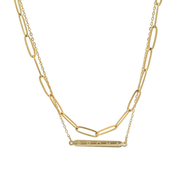 Aroha Double Chain Necklace Necklaces Little Taonga