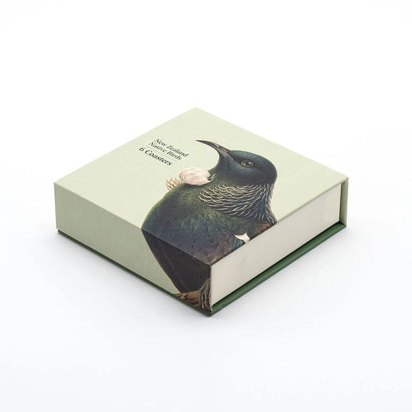 Hushed Birds Box of 6 Coasters Coaster 100% NZ