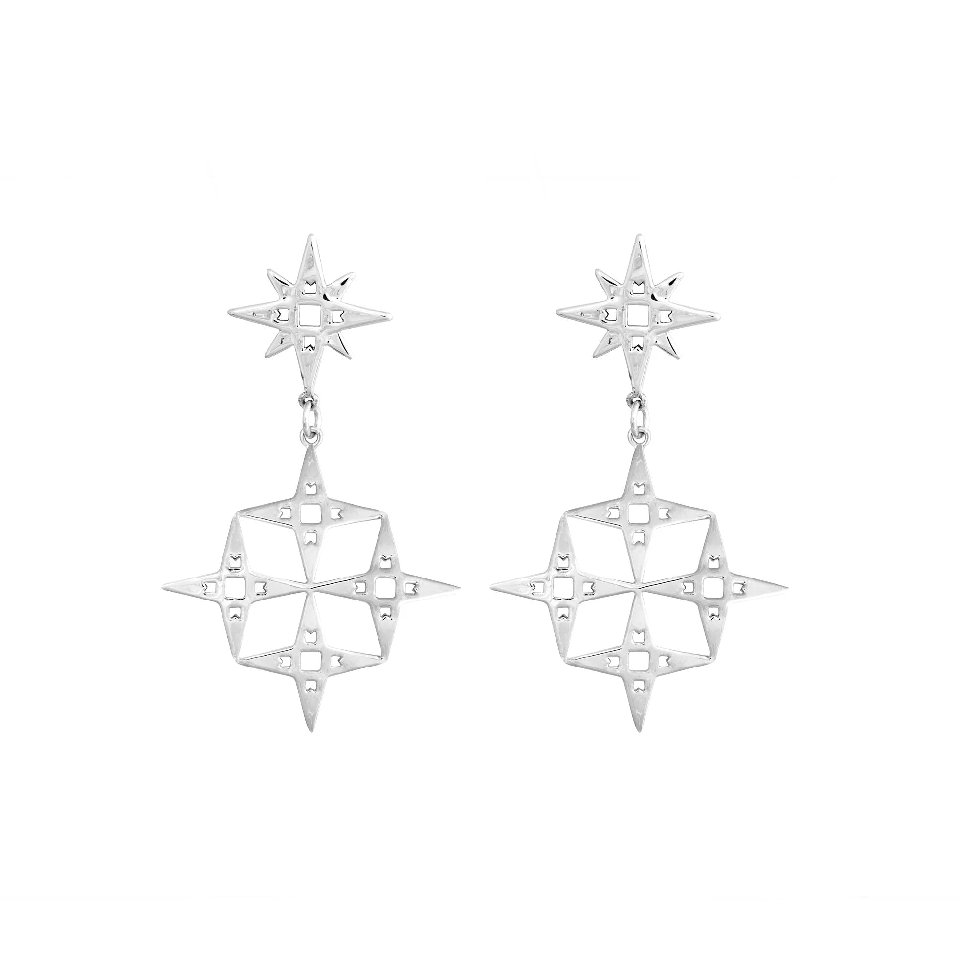Constellation Earrings in Platinum