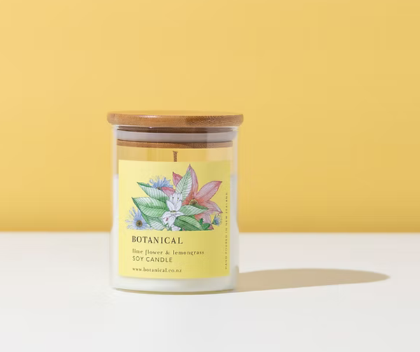 CANDLE - Lime Blossom + Lemongrass Soy Candle Botanical
