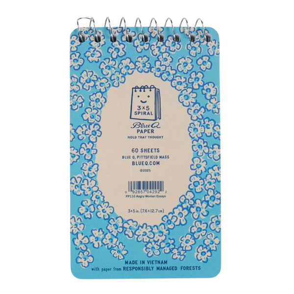 Angry Woman Essays Spiral Notebook Notebooks BlueQ