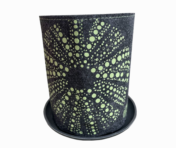 Kina Green On Grey Ecofelt Grow Bag