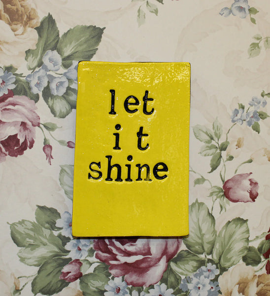 Let It Shine Ceramic Tile Wall Art M Ceramics